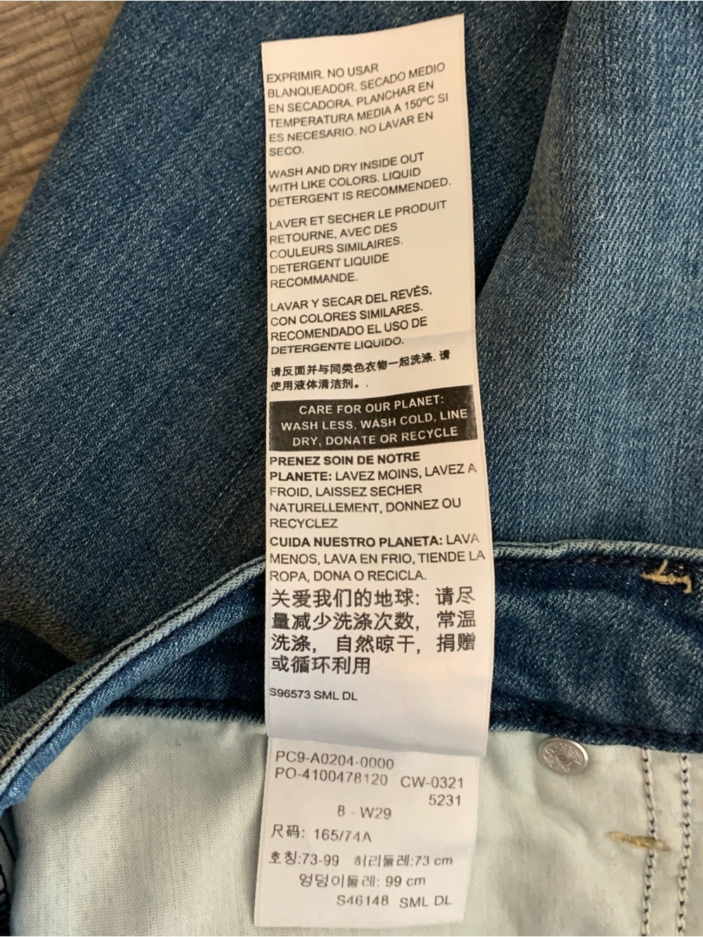 Signature by Levi Strauss Mid-Rise Denim Bermuda Shorts in Medium Blue - Picture 8 of 8